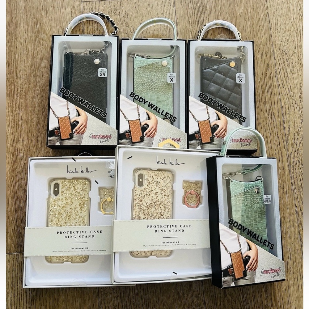 6~ iPhone Cases Assorted body Wallets/ GIF Set Bulk Lot Of 6 Apple iPhone NWT
